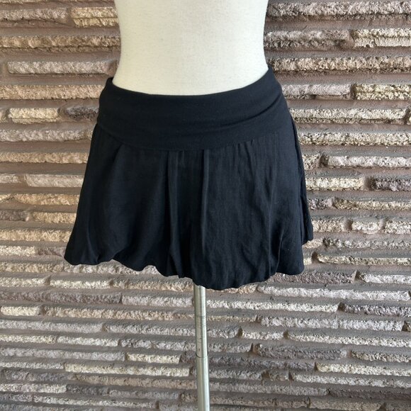 Hard Tail Forever Black Cotton Knit Bubble Mini Skirt Size XS - Picture 6 of 6